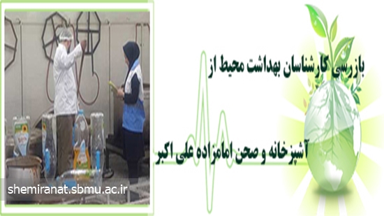 بازرسی کارشناسان بهداشت محیط از آشپزخانه و صحن امامزاده علی اکبر (س) 